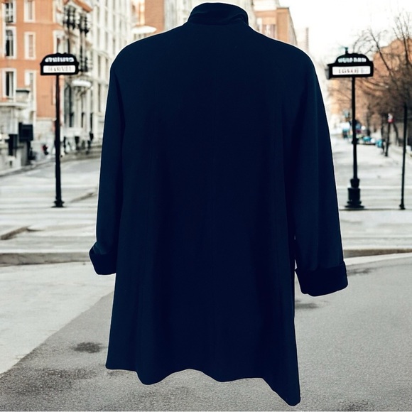 Vintage Herman Kay Black Wool Coat – Women’s Size 14 - Picture 9 of 10